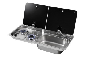  Thetford Çift Gözlü Ayrık Cam Kapaklı Kombinasyonlu Ocak