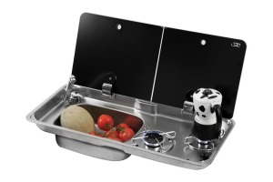 Thetford Çift Gözlü Ayrık Cam Kapaklı Kombinasyonlu Ocak